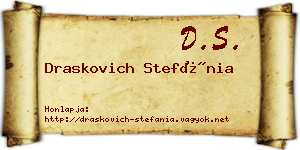 Draskovich Stefánia névjegykártya